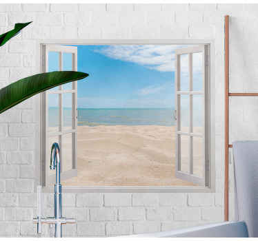 창문이 있는 벽돌 벽 사진 벽돌 벽 벽화 - TenStickers