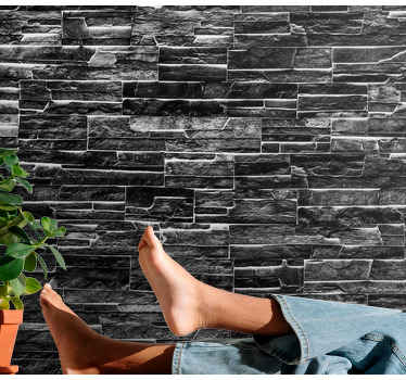 Elegant dark brick wall brick wall mural - TenStickers