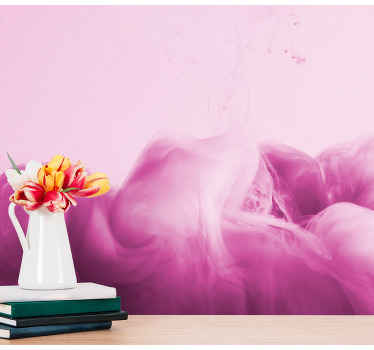 Fotomural habitación matrimonio Nube rosa densa abstracta - TenVinilo