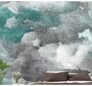 Dažyti dūmai su spalvotais santuokos sienų fototapetai - „Tenstickers“