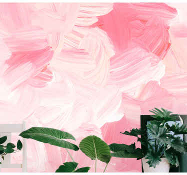Abstraktní pastelové růžové a bílé fototapeta - TenStickers