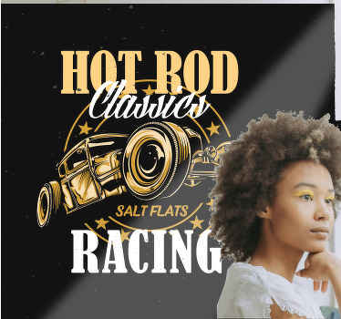 κομψό κείμενο με τοιχογραφία αυτοκινήτου - TenStickers