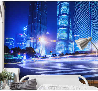 Fotomural lago Bonita noche como - TenVinilo