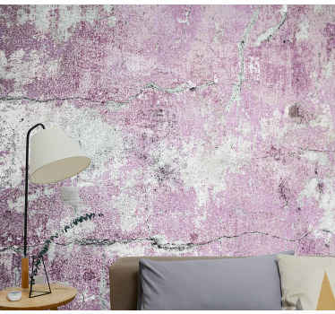 Gray and pink concrete stone wall mural - TenStickers