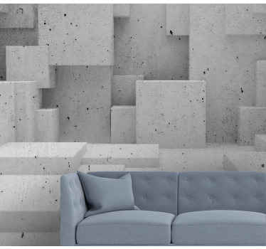 Concrete forms 3D Wall Mural - TenStickers