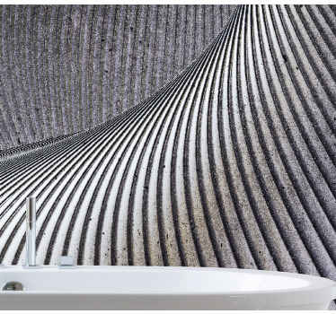 3D concrete waves Wall Mural - TenStickers