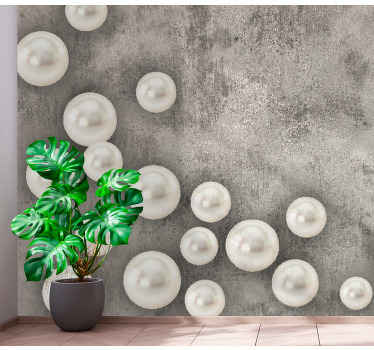 Murais de Parede 3D 3d concreto floral joalheiro - TenStickers