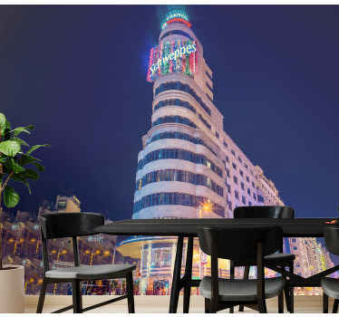 Gran via from the ground 马德里壁画 - TenStickers