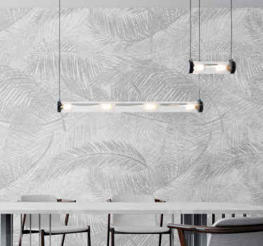 Vintage gray tropical nature wall mural - TenStickers