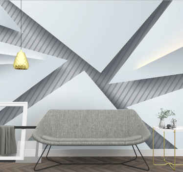 Fototapete 3D Weiße zerbrochene stücke - TenStickers