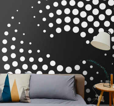 흰색 점 무한대 터널 3d 벽화 - TenStickers