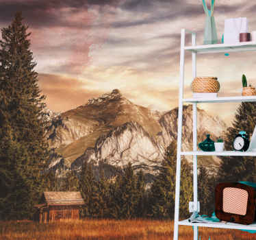 Wilderness Scene wall mural mountain - TenStickers