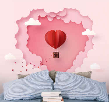 Hot air balloon and cloud Kids wall Murals - TenStickers