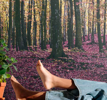 阿卡迪亚金色森林自然壁画 - TenStickers