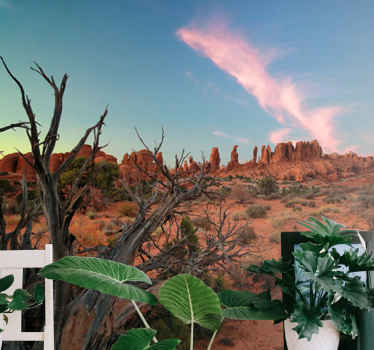 Sunset landscape Desert Wall Mural - TenStickers