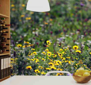 五彩缤纷的春季花卉壁画 - TenStickers