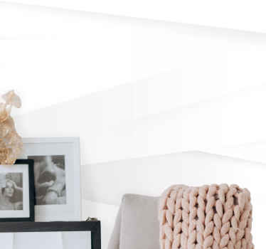 추상 흰색 패턴 3d 벽 벽화 - TenStickers