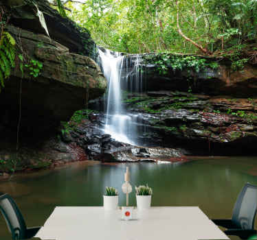 Fotomural naturaleza vista de cascada tranquila - TenVinilo