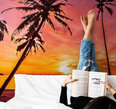 Fototapet av havet med solen fototapeta - Tenstickers