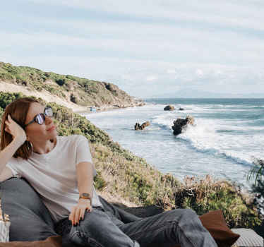 Fotomural naturaleza Camino de arena a la playa tranquila - TenVinilo