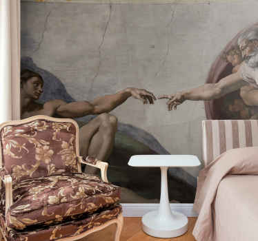 Fotomural arte clásico Creación de la pintura de adán - TenVinilo