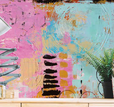Mural para salón Pintura abstracta original - TenVinilo