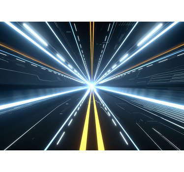 Open up a portal to another world with this fantastic abstract 3D mural wallpaper. Free worldwide delivery available now!