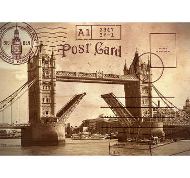 Photo mural of the iconic London Bridge to decorate the walls of your home in a unique way. Take a little piece of this city to your living room.