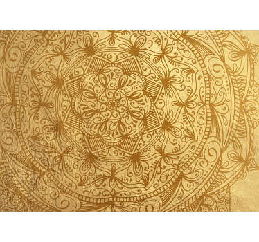 Estes são os dias dourados, bem, é isso que dirá quando estiver sentado no seu sofá em frente ao seu fotomural vinílico de mandala
