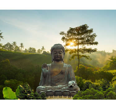When you have finally recieved and applied your Buddha wall mural you will feel nothing but peacefulnesss and happiness upon looking at your new mural