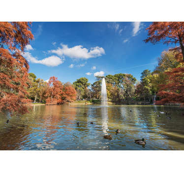 Fantastic photomural Madrid Retiro Park in autumn that you can now enjoy from your own home with a wonderful design that you will love.