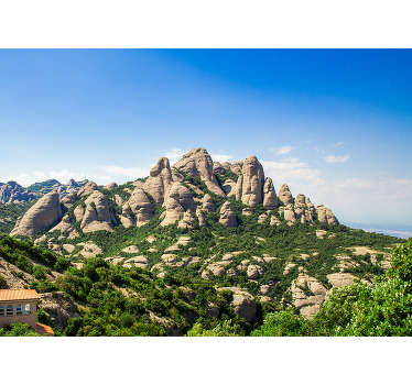 Incredible photomurl of Montserrat with which you will decorate your house with style with one of the most beautiful mountains of Spain.