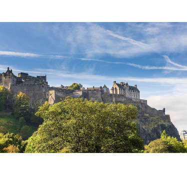 Viaje de volta à era dos castelos e cavaleiros com este mural de parede decorativo de cidades com imagem do Castelo de Edimburgo.