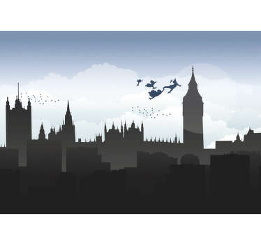 Looking for a way to decorate your kid's room in a unique and cute way? This London wall mural is exactly what you need. Easy to apply!