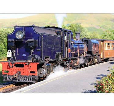 Snowdonia steam train wall mural - TenStickers