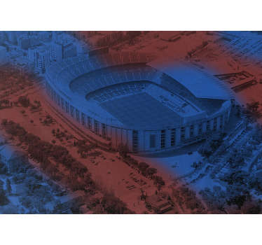 Original photomural room of Camp Nou with which you can enjoy your own views of the countryside from your room. Easy to apply and in high quality!