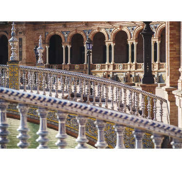 ¡Fantástica ciudad de Sevilla con la Plaza España se verá genial en tus paredes! Nuestro fotomural de ciudad es una forma moderna de decoración.