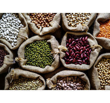 To give your kitchen the best and modern decoration that it deserves. This photo wallpaper for the kitchen shows a great image of different pulses.
