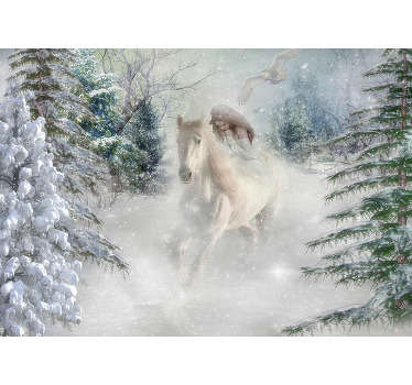 This fantasy photo mural is a wonderful decoration for the walls in your home Whether it is the bedroom, the kitchen or any other room that you like!