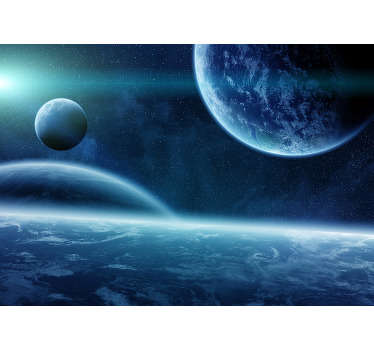 Este papel de parede azul de fantasia é uma ótima maneira de decorar sua casa. Qualquer que seja a parede que  escolher, ela ficará ótima em todos os seus quartos!