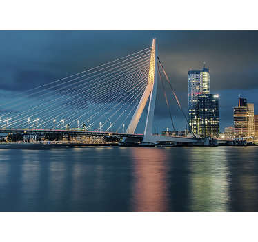Rotterdamse Skyline Fotobehang: Stadspracht - TenStickers