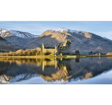 Castle and mountains wall mural - TenStickers