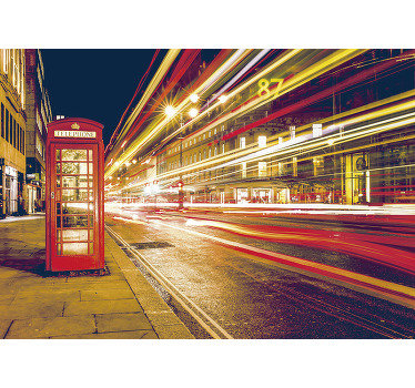 London phone booth Wall Mural - TenStickers