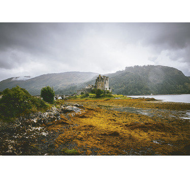 Scottish castle highlands wall mural - TenStickers