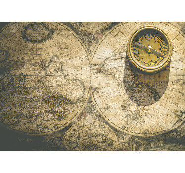 A large world map wall mural design created with the huge appearance of a world map in brown colour that will create an amazement in your home.