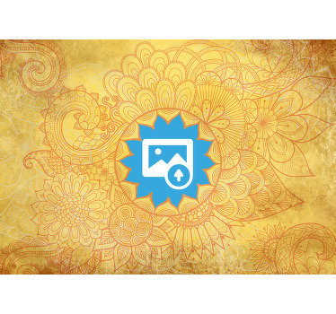 Fotomural mandala amarillo personalizable - TenVinilo