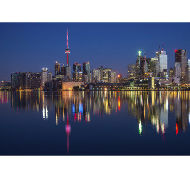 City wall mural  for bedrooms Melbourne night - TenStickers