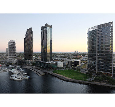 City wall mural Melbourne Sunrise - TenStickers