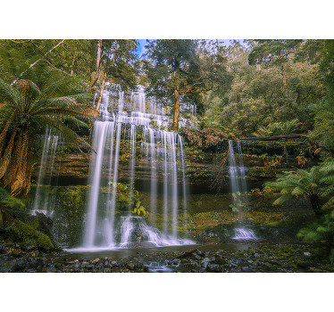 Waterfall Wall Mural Russell Falls Tasmania - TenStickers