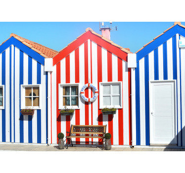 Fotomural decorativo de cidades Costa Nova - TenStickers